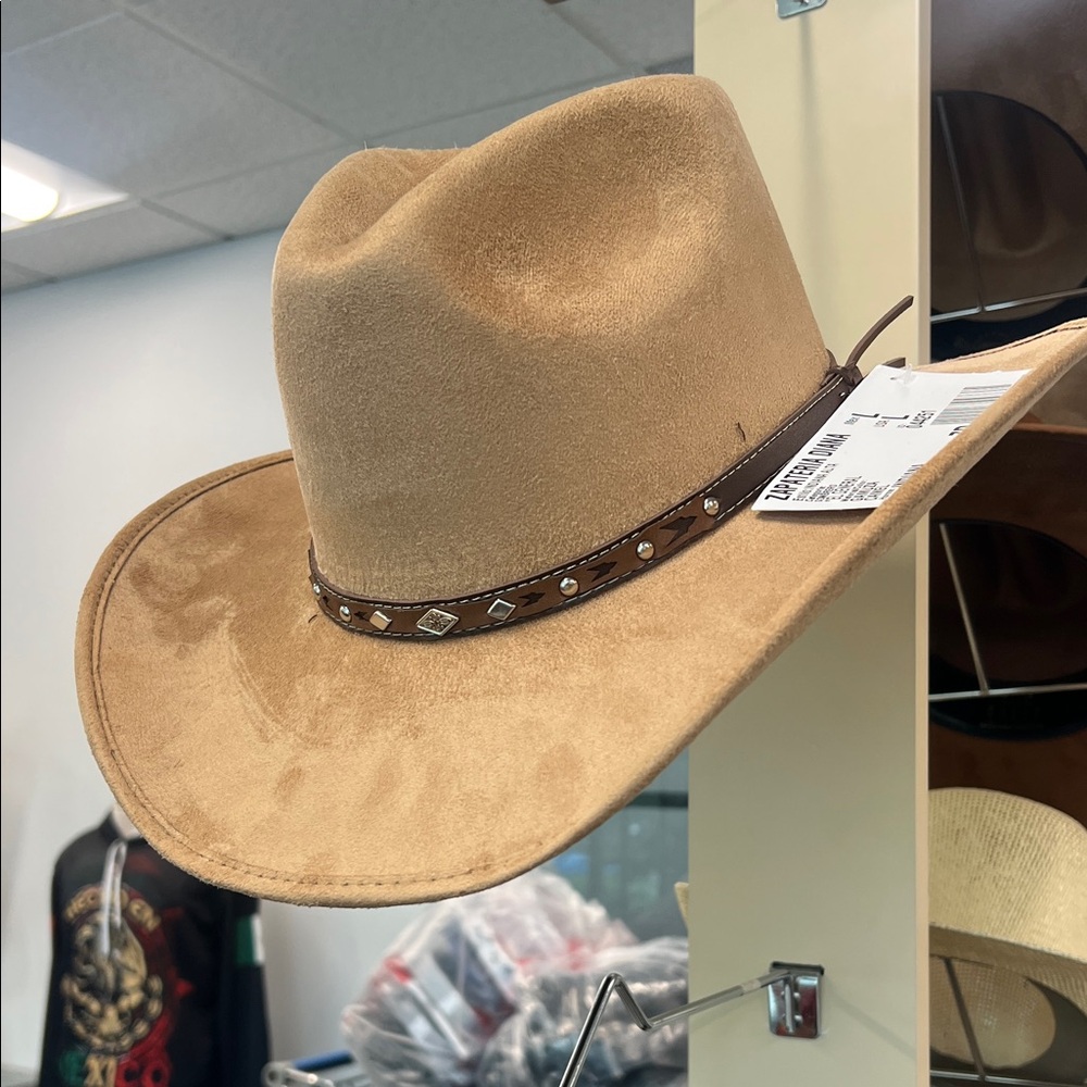 Classic Tan Western Hat with Brown Band